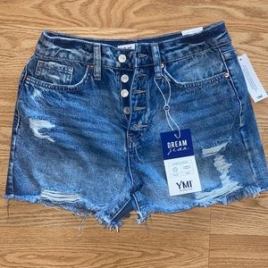 High waist denim shorts